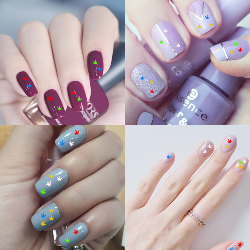 

6pcs Designs Nail Art Leaf Sticker Gothic Style Retro Transfer Sticker Decals Manicure Nail Art Watermark Manicure Decoration, 03