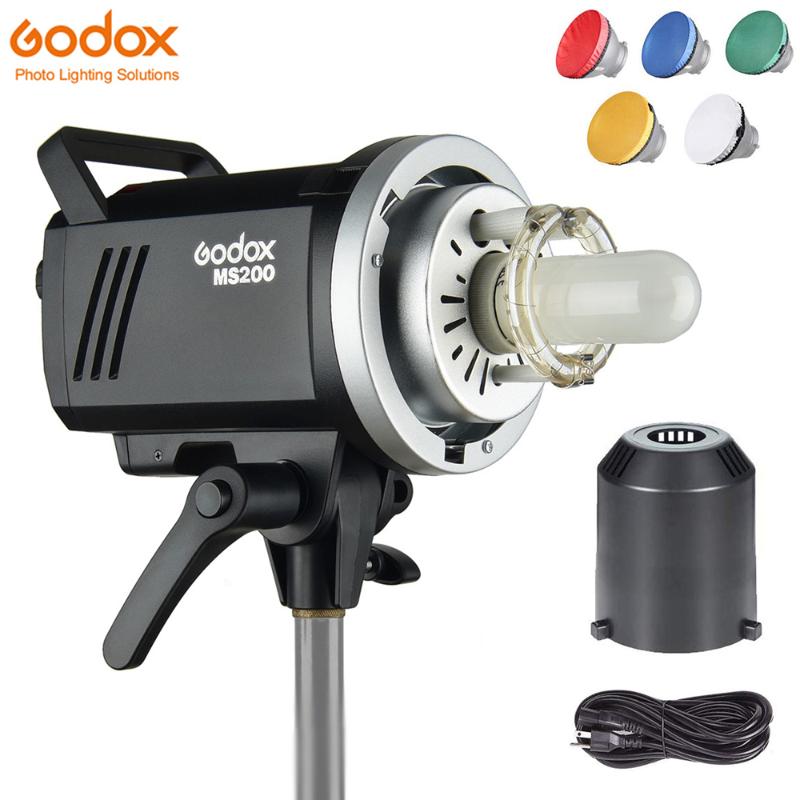 

Godox MS200 200W or MS300 300W Studio Strobe GN53 5600K Bowens Mount Monolight Built-in 2.4G Wireless System Lightweight Compact