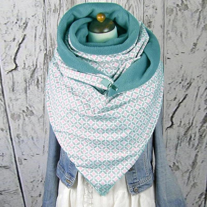 

Women Scarves Winter Warm Wraps Ladies Elegant Soild Dot Printing Button Soft Wrap Casual Warm Scarves Shawls Female Scarfs #ST