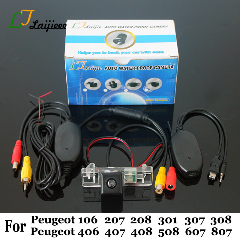 

Car Reverse Camera For 106 207 208 301 307 308 406 407 408 508 607 807 / HD CCD Night Vision Wireless Auto Backup Camera