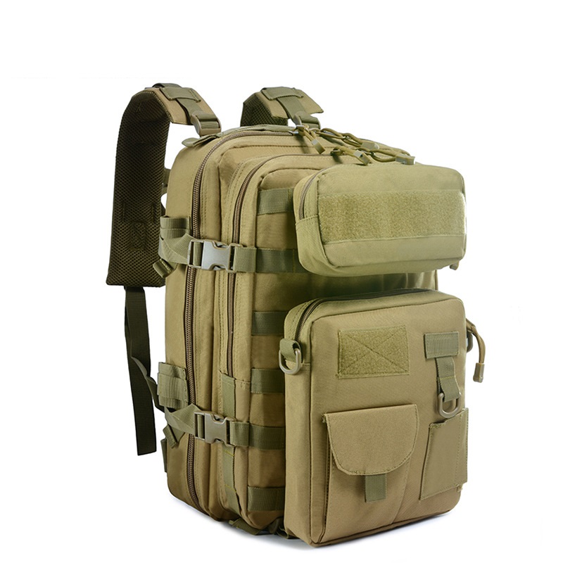 

Tactical Hiking Backpack Mountaineering Climbing Backpack 900D Waterproof Removable Bag Large Multi-Function Outdoor, Black