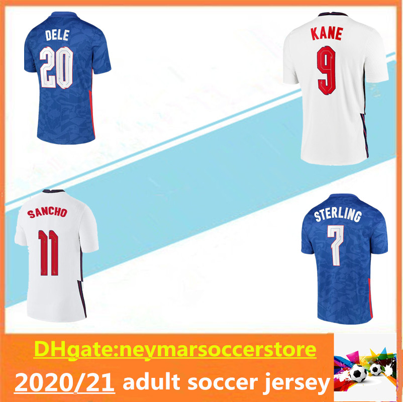 

2020 2021 DELE soccer jerseys 20/21 KANE RASHFORD VARDY LINGARD STERLING STURRIDGE Adult maillot de football shirt, Blue