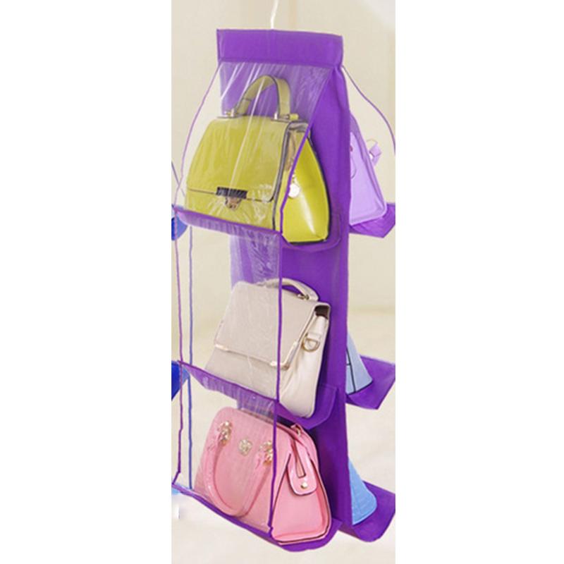 

Storage Boxes & Bins Hanging Perspective Dustproof Double-sided Six-layer Bag Bags Rack 2021 Arrival, Blue
