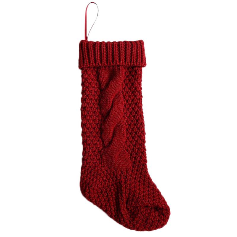

Stockings Gift Holders Christmas Holiday Knitted Stocking Hanging Crochet Stock Tree Ornament Decor Adornos Navidad Ofertas