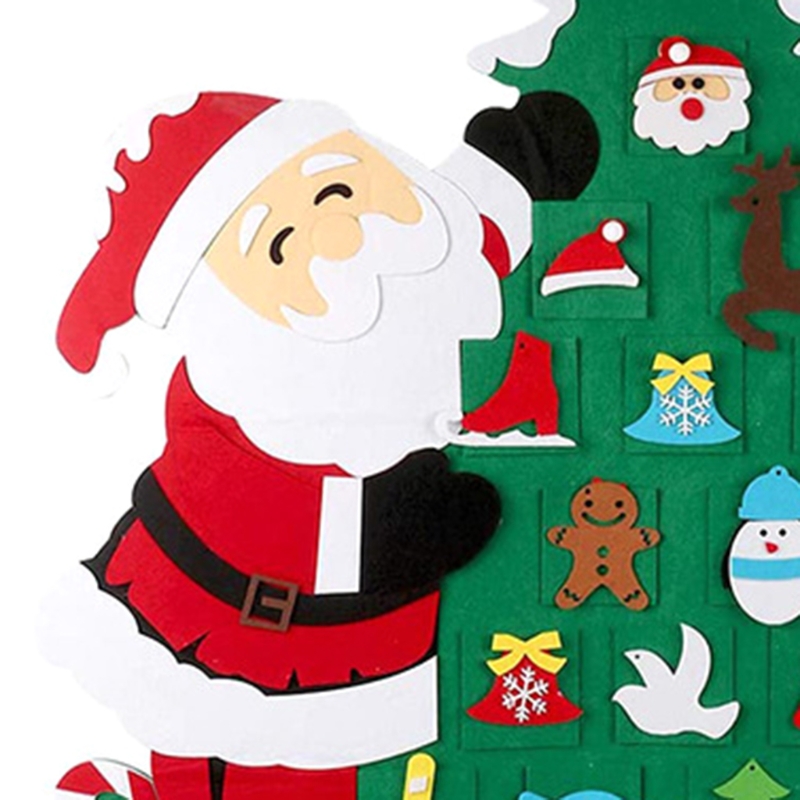 

Kids DIY Felt Christmas Tree Decoration Santa Snowman Ornaments New Year Gifts 667B