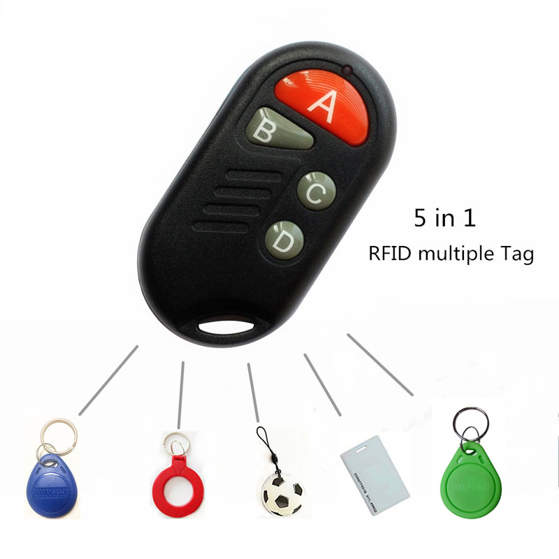 

RFID Multiple Keyfob 4 or 5 in 125khz T5577 EM Writable IC 13.56Mhz M1k S50 UID changeable CUID Complex Keychain Tag