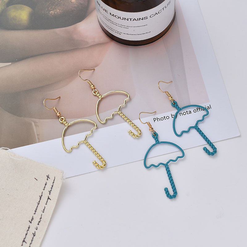 

Drop Stud Earrings Umbrella Ladies Pendant Earring Women Simple Fashion Jewelry Wedding European Rose Gold Color Trendy Kolczyki