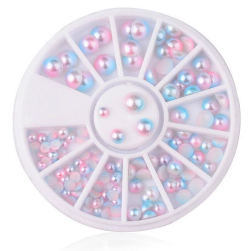 

LOLEDE Mixed Round Nail Art Decoration Wheel Nail Art Glitter Tips Decoration Manicure DIY Accessorie 1003