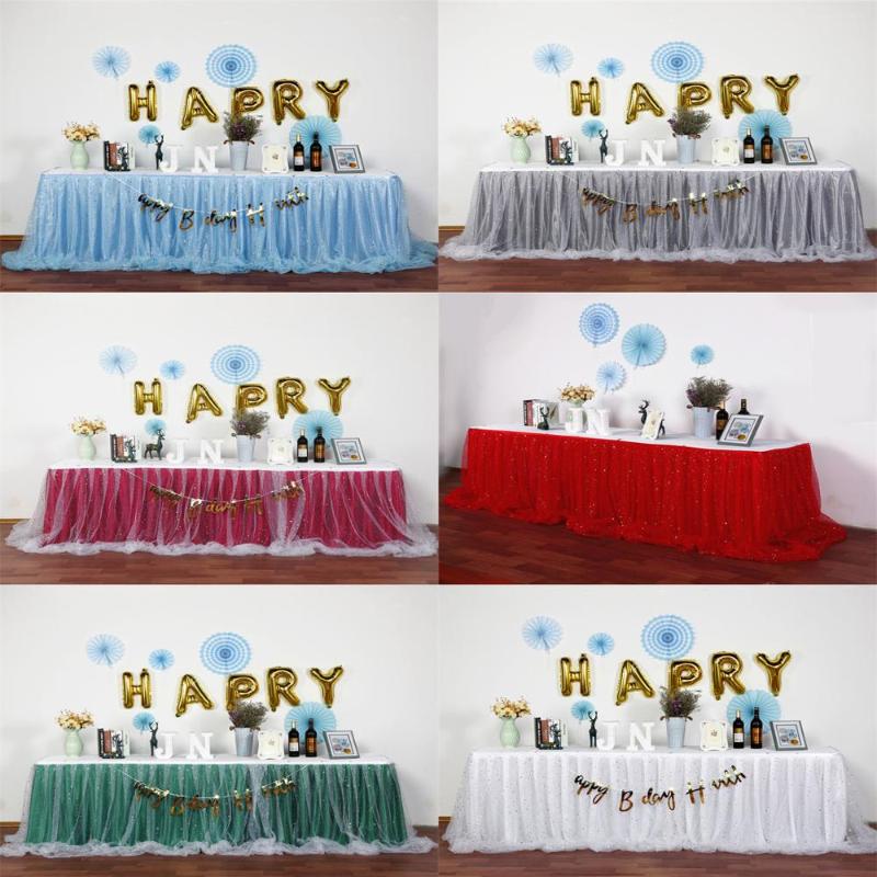 

Table Skirt Organza Tulle Tutu For Wedding Birthday Party Baby Shower Banquet Decor Cloth Skirting