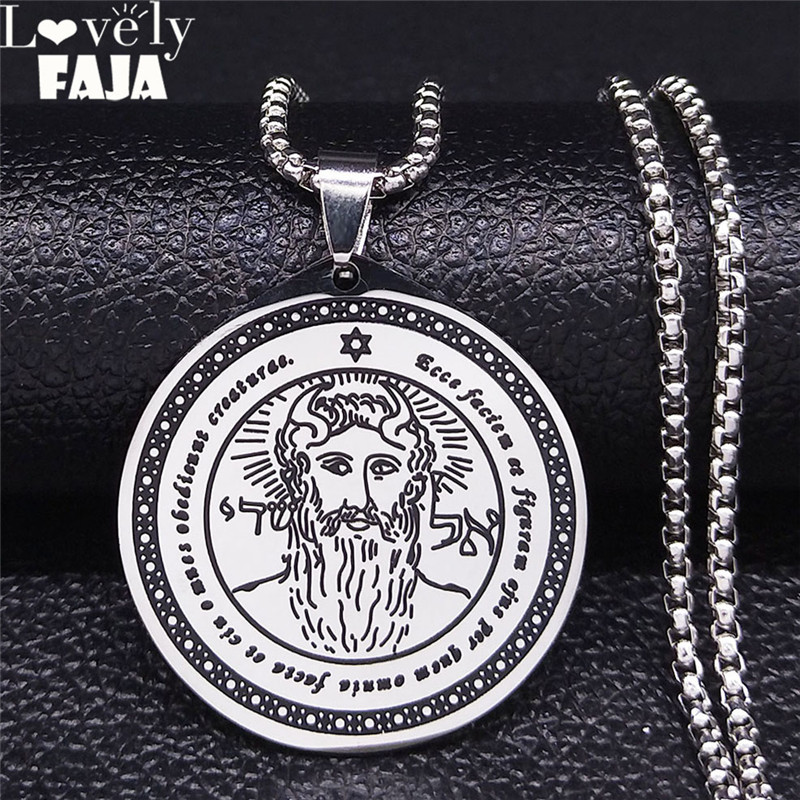 

Hell Satan Stainless Steel Necklace Chain for Women/Men Silver Color Pendant Necklace Jewelry cadenas para hombre N4051S03