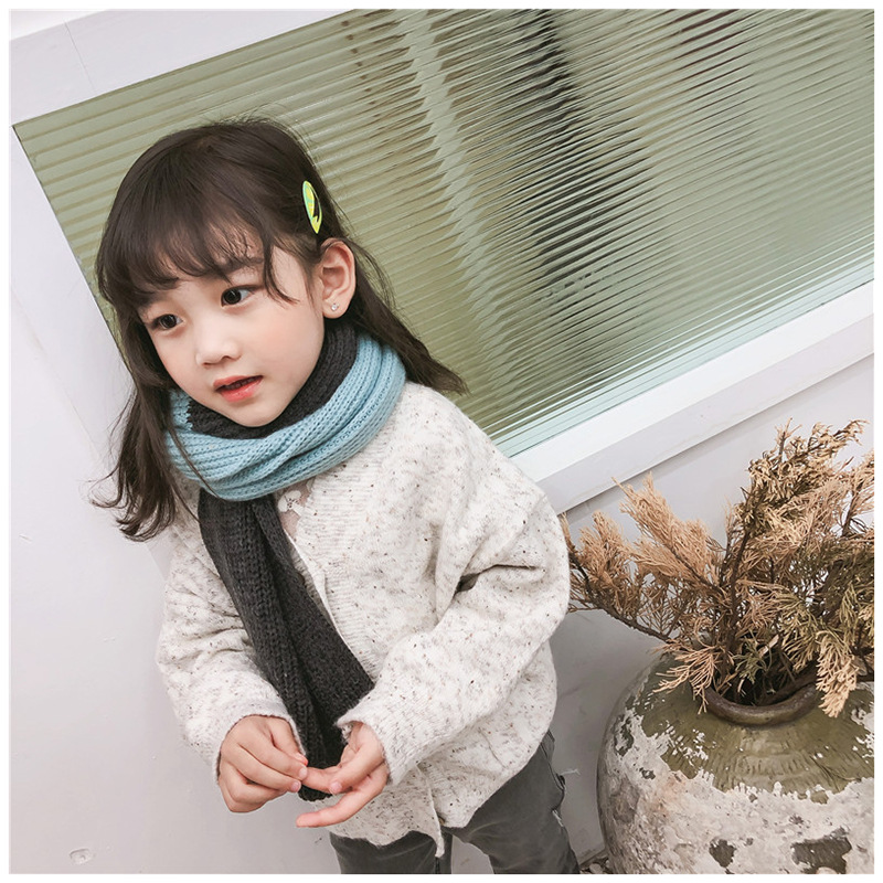 

JO&MI 2020 children cotton scarf boy and girl wool scarf 7 colors (size: 18*114cm