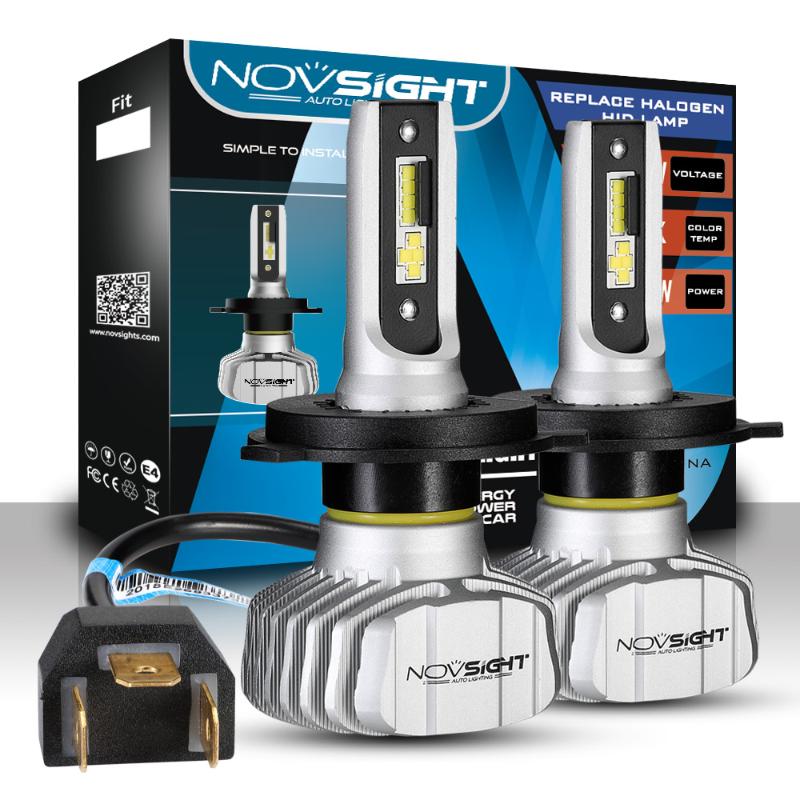 

NOVSIGHT Car Headlight H4 Hi/Lo Beam LED H7 H1 H3 H8 H9 H11 H13 9005 9006 9007 50W 10000lm 6500K Auto Headlamp Fog Light Bulbs