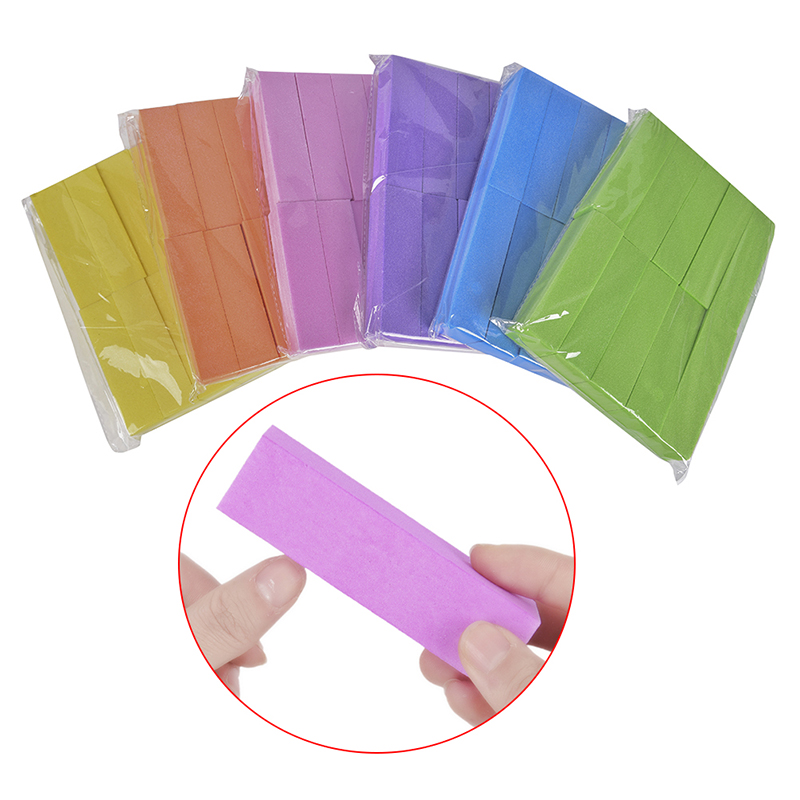 

10Pcs Nail Files Sanding Sponge Nail Files Buffers Grinding Polishing Block Manicure Art Tool Multicolor
