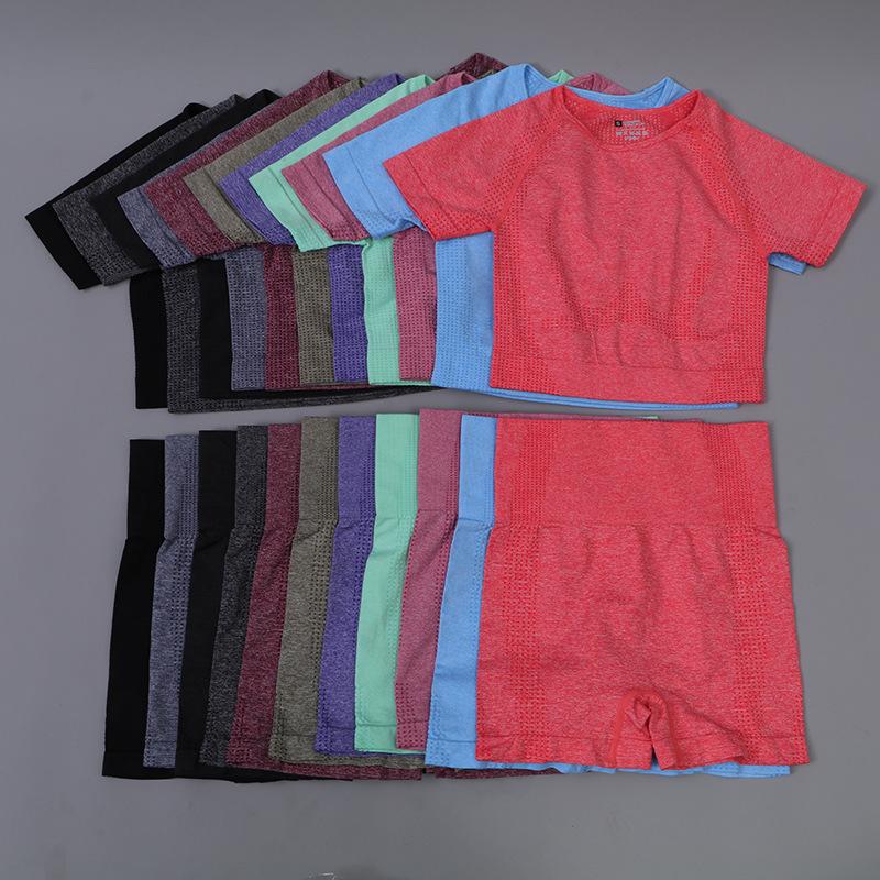 

Tracksuits Designer Women Yoga leggings Set Fitness Clothing Sportswear Woman Gym Legging Padded Push-up Strappy Sport 2 Pcs Sports Suits Bra Gym-wear shorts summer, Gray