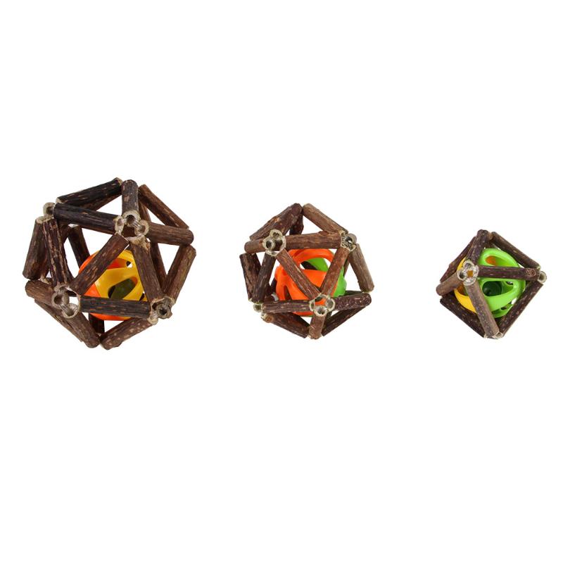 

Interactive Entertainment Training Toy Wooden Round Ball Pet Supplies Cat Interactive Natural Safety And Healthy Teasing Toys