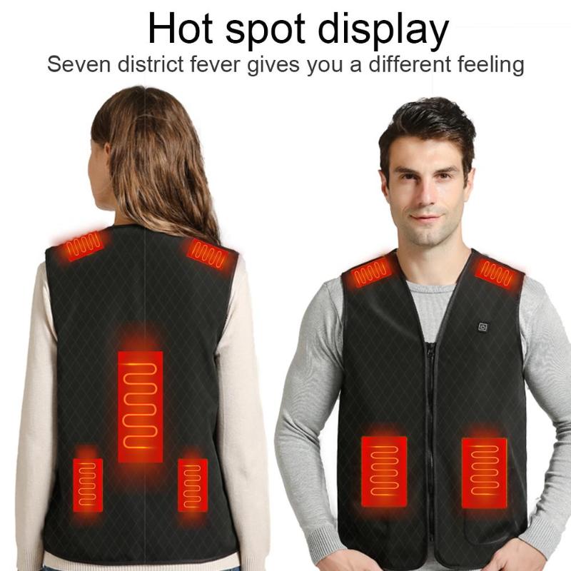 

Heated Vest USB Charging Electric Gilet Size Adjustable Heating Vest Lightweight Body Warmer for Hiking Fishing, As pic