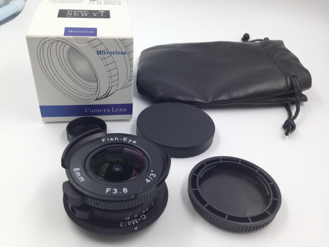 

8mm F3.8 fisheye CCTV TV Movie c mount Wide Angle Lens for canon eosm nikon n1 fuji xh1 M43 EPL5 OMD em5 EM10 mirrorless camera