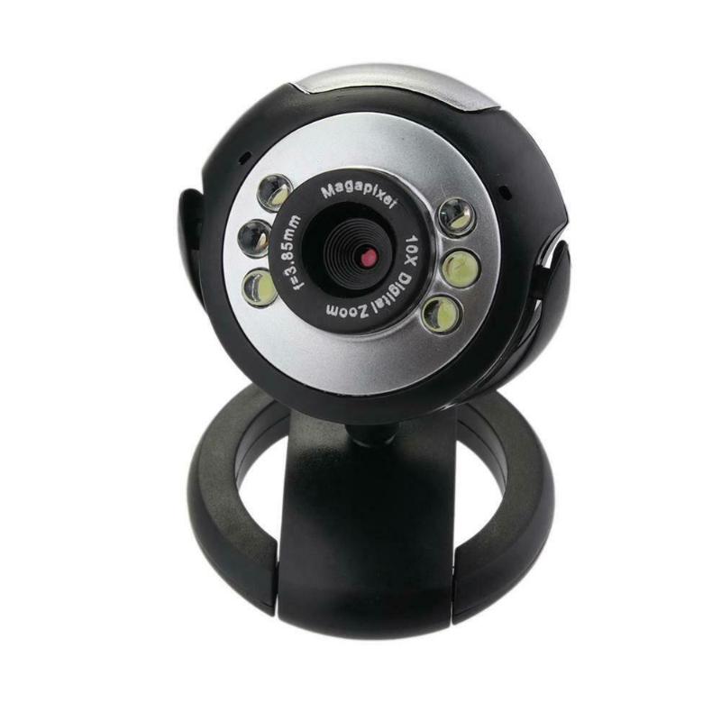 

USB HD Camera with Microphone 30 Mega Pixel Web Cam 6 LED HD Webcam Camera MIC FOR PC LAPTOP, A without light