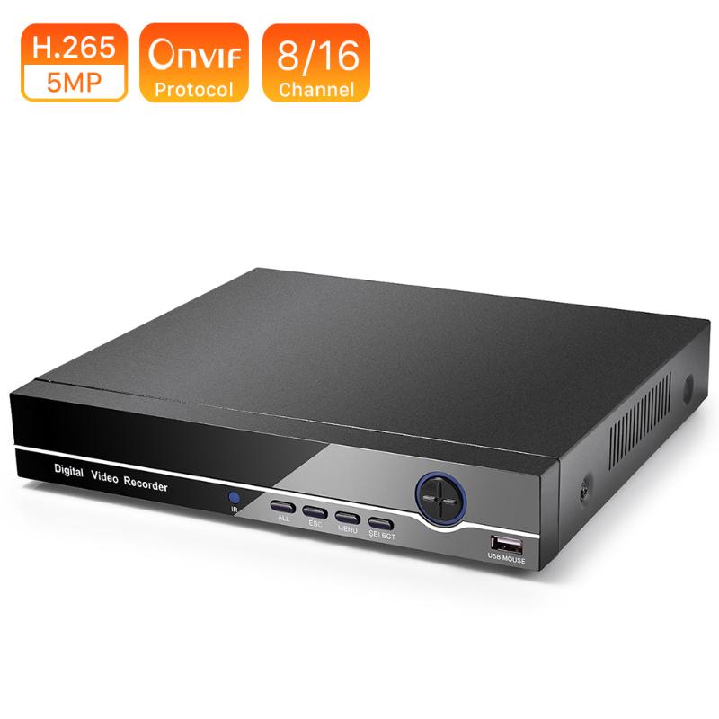 

H.265 16CH 5MP/1080P CCTV NVR 8 Channel 4MP Network Video Recorder Onvif 2.0 for 5MP 4MP 1080P IP Camera XMEYE P2P Cloud Email