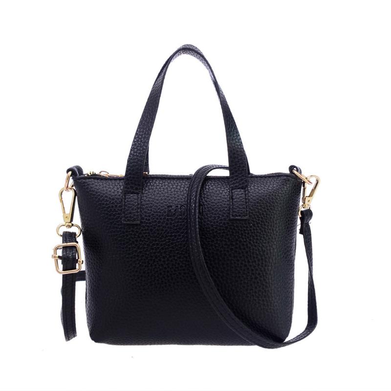 

OCARDIAN-Handbags 2020 New Design High Capacity Women Summer Leather Fashion Shoulder Females Tote Women'sLadies Purse 5M22, Black