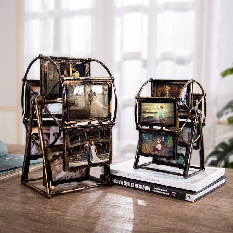 

Ferris Wheel Photo Frame 4 Inch 5 Inch Picture Frames Home Decoration Living Room Bedroom Family Wedding Photo Desktop Display