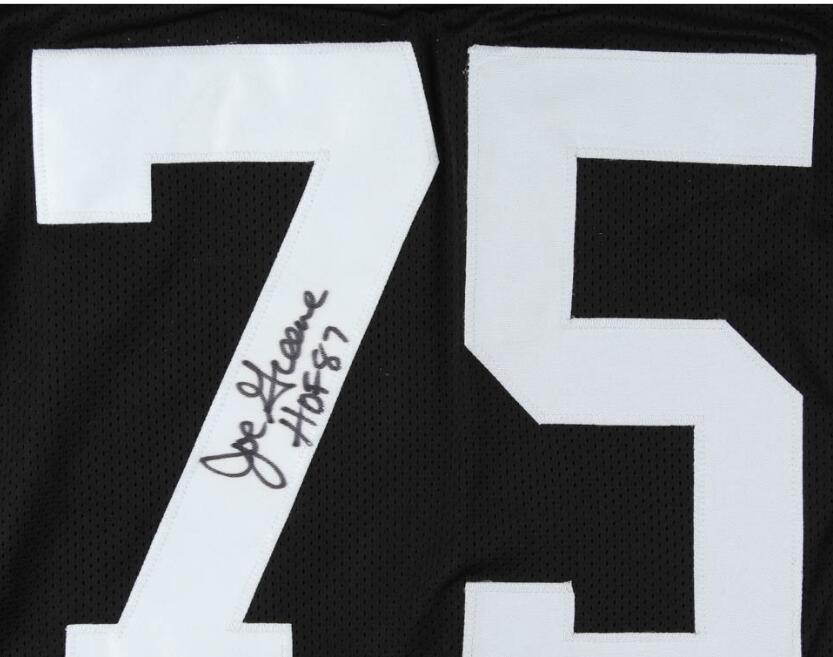 

Joe Greene Career Highlight Stat HOF 87 Signed signatured signaturer Autograph Jersey shirts, As photo