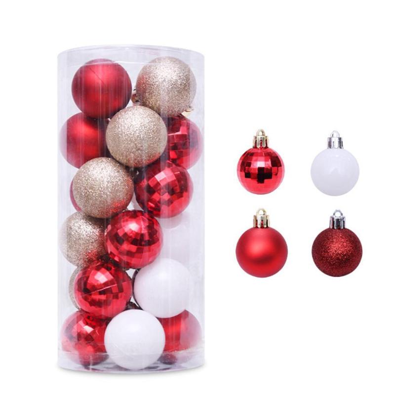 

4cm/24pcs Christmas Balls Ornaments Hanging Pendants for Xmas Tree
