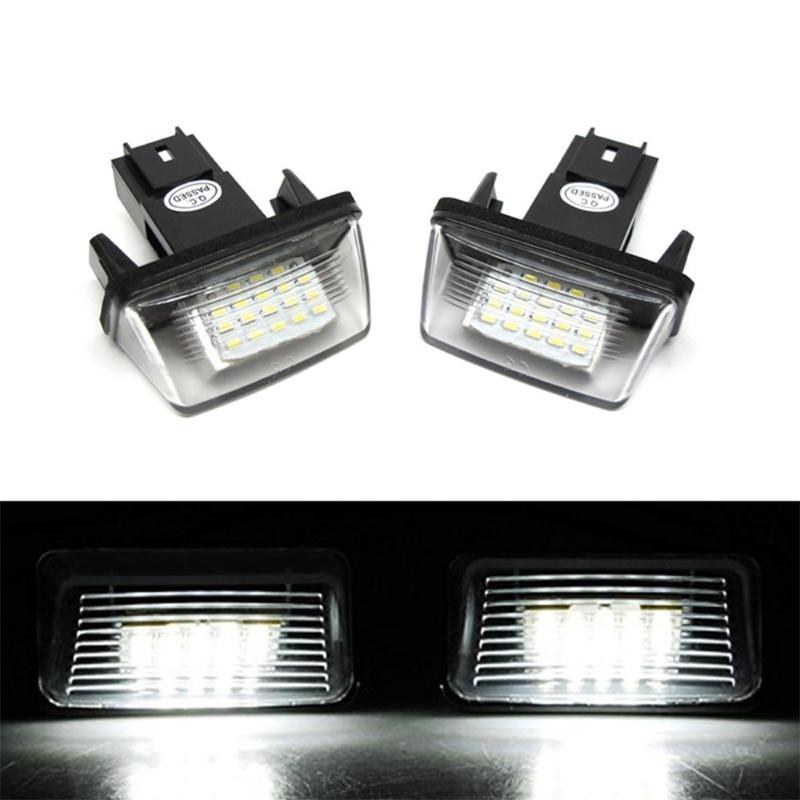 

MASHA 12V LED Car License Plate Light For 206 207 306 307 208 406 407 5008 Partner Canbus Rear Tail Number Lamp, As pic