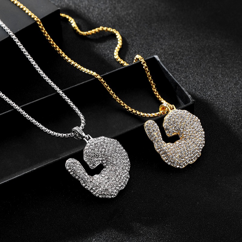 

Geometric Shape Rhinestone Alloy Pendant Necklace Gold and Silver Color Women Charm Necklace Fashion Female Choker Jewelry