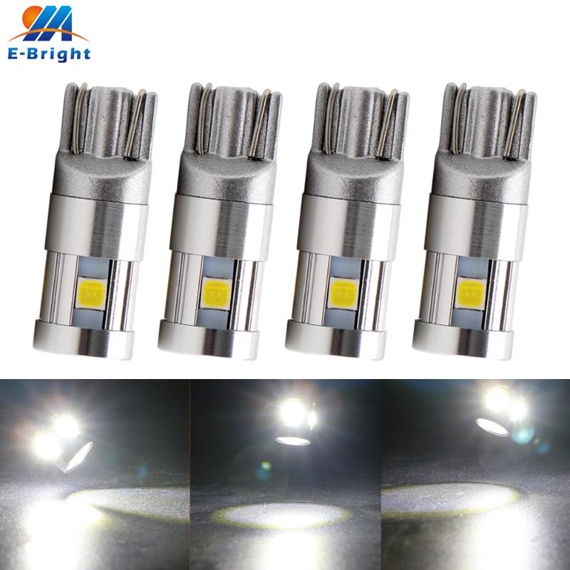 

4 pcs White 12V 24V W5W T10 Canbus 3030 5 SMD Led Bulb Tail Light Parking Light Cars Indicator Amber Pink Ice blue NO ERROR, As pic