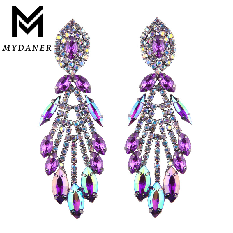 

MYDANER New Arrival Luxury Crystal Long Dangle Earrings for Women Girls Holiday Gift Boho Tassel Statement Pendant Drop Earrings
