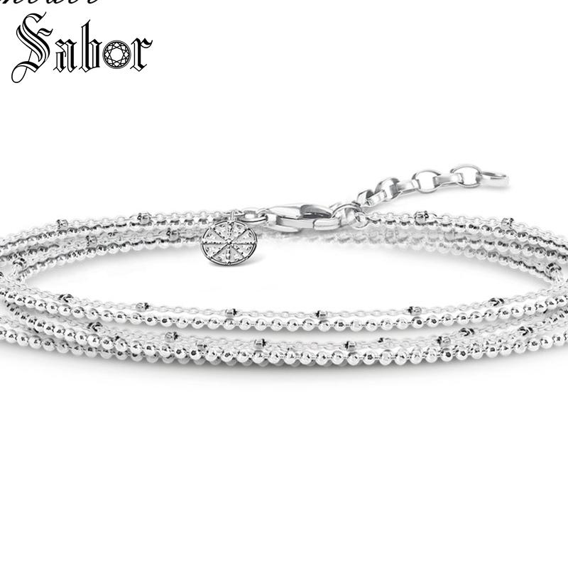 

Necklace Double Chain Karma Wheel silver color With Lobster Clasp For Women Gift Female Necklace Fit Karma Diy