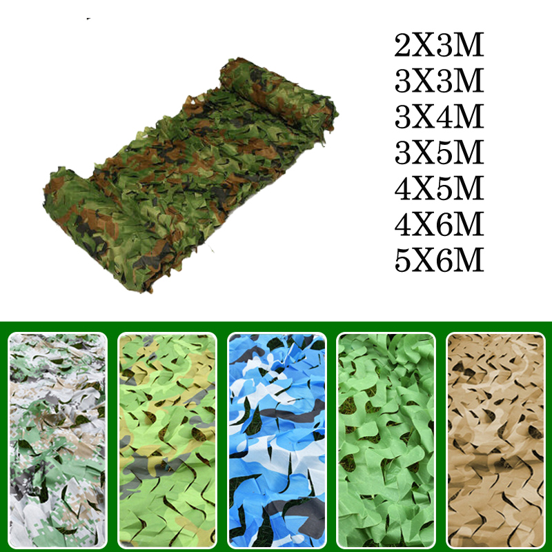 

Outdoor camouflage net hunting camo netting Camping Camouflage Hiding Net Car Covering Sun Shelter Jungle Leave NetNew