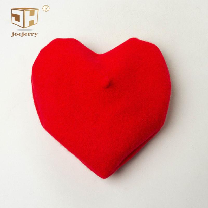 

Fedora Beret Hat Wool Berets Female Heart Shape Top Red Party Hat Women Girls Winter Spring 2020 New fashion, Blue beret