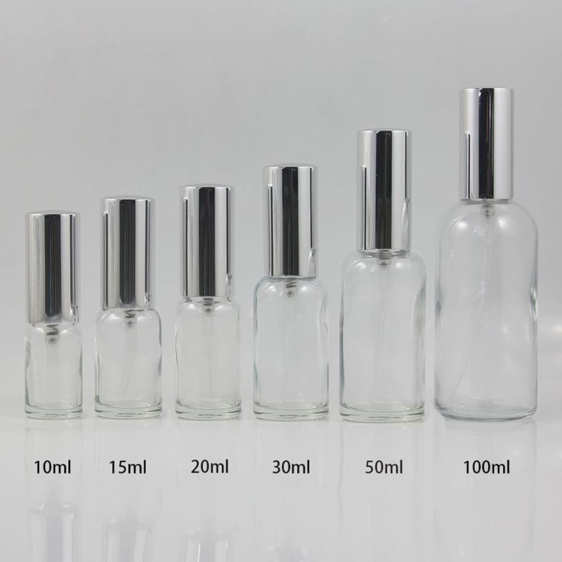 

Empty 20ml Mister Spray Bottle,Clear/Green Glass Oval Lotion Container