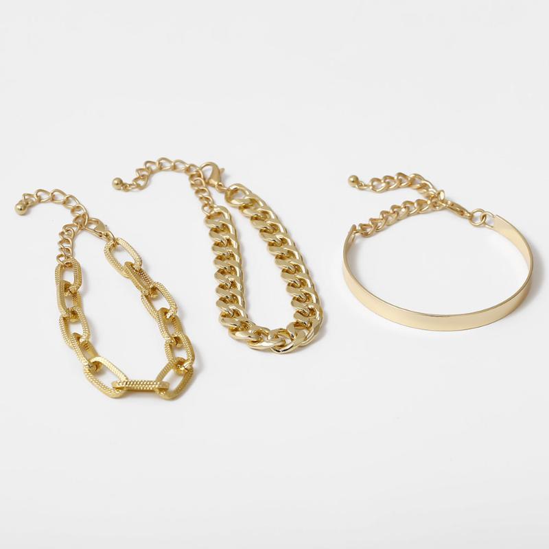 

Fashion Women Bracelets Set Ladies Vintage Snake Chain Bracelet Bohemian Thick Iron Link Bracelet Bangles Punk Hand Jewelry Gift