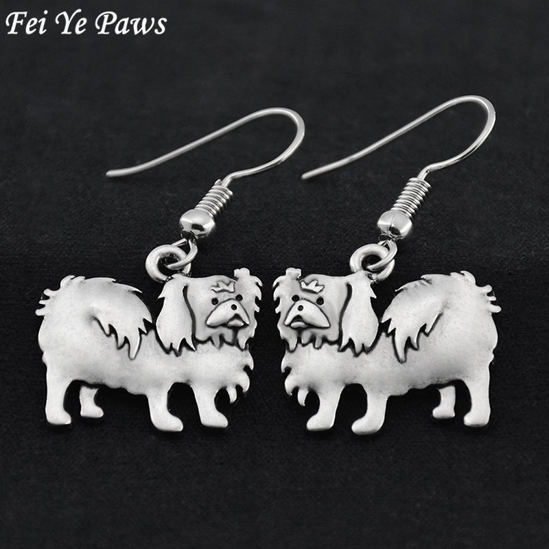 

Fei Ye Paws Vintage Pekingese Drop Earrings Big Long Statement Earrings For Women Earings fashion Jewelry 2020 Best Friend