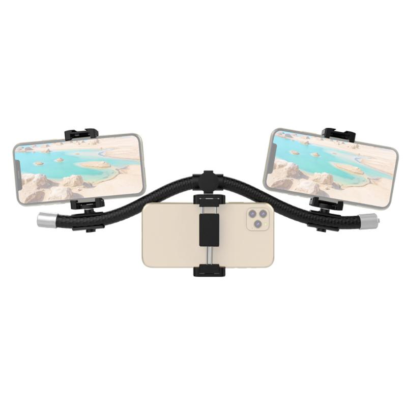

Multifunctional Flexible Live Streaming Bracket Smartphone Ring Light Stand with 3pcs Phone Holders