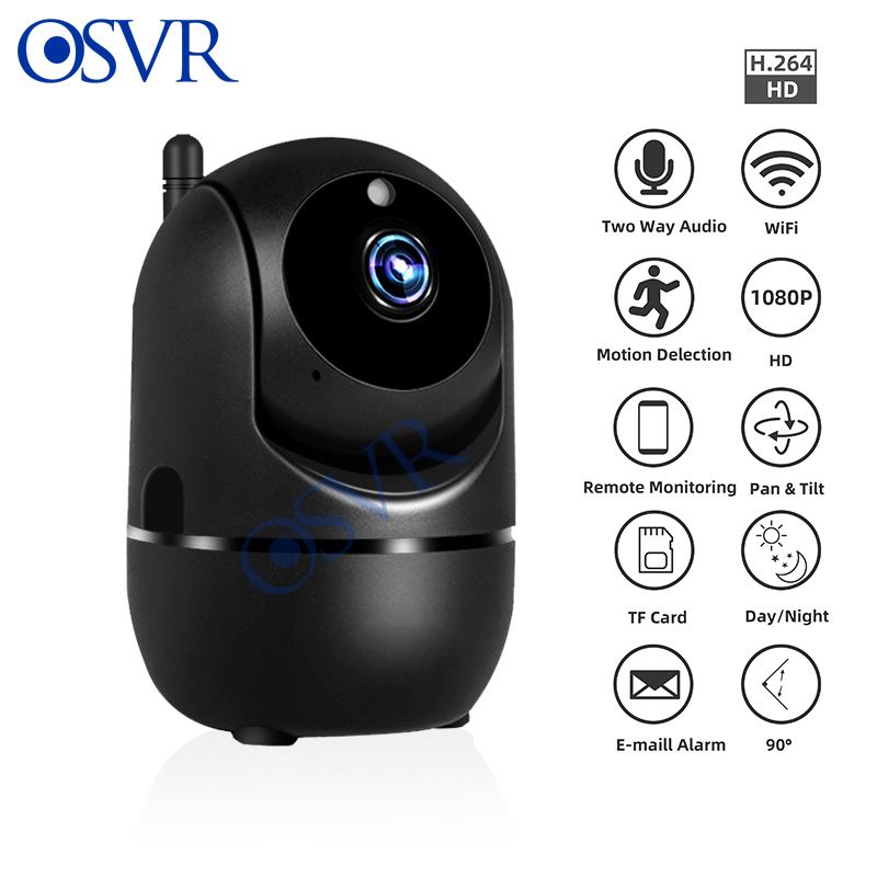 

IP Camera 1080P Full HD Wireless Wifi CCTV Camera Video Surveillance Auto Tracking IR Night Vision Black Color