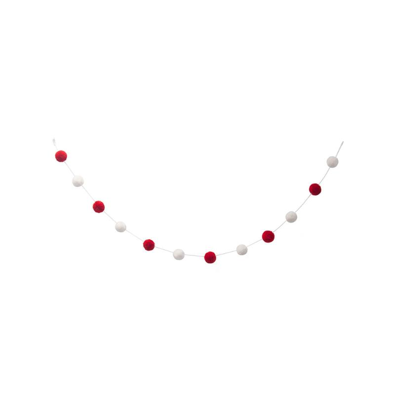 

Garland Birthday Wedding Party Christmas Tree Ball Craft Woolen Yarn Home Festival Baby Shower Hanging String Holiday Wall Decor