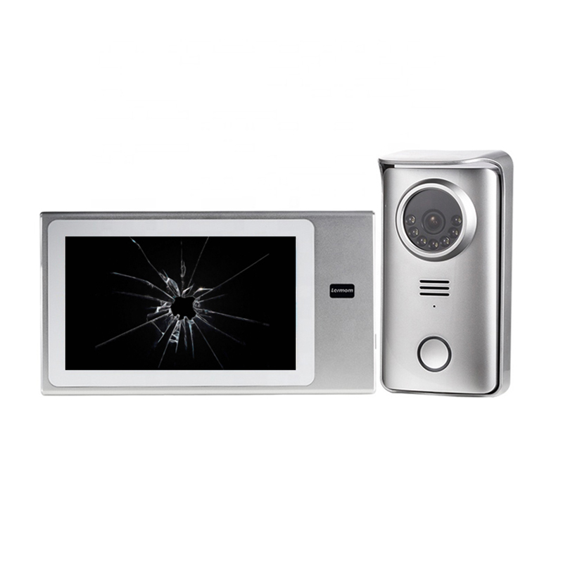 

Lermom AHD 7inch 4 wire video door phone 1/3 CMOS sensor 1080P Video Intercom Doorbell