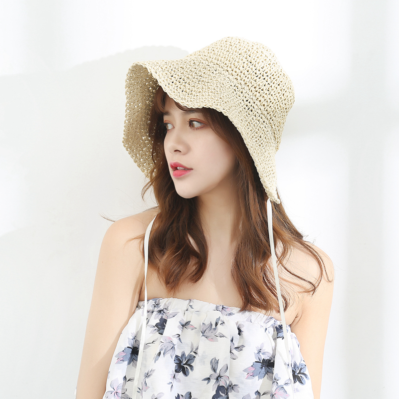 

Summer Beach Sun Protection Women Hat Korean Version Sunshade Female Japanese Cap Foldable Sunscreen Elegant Fashion Caps H6590, Black