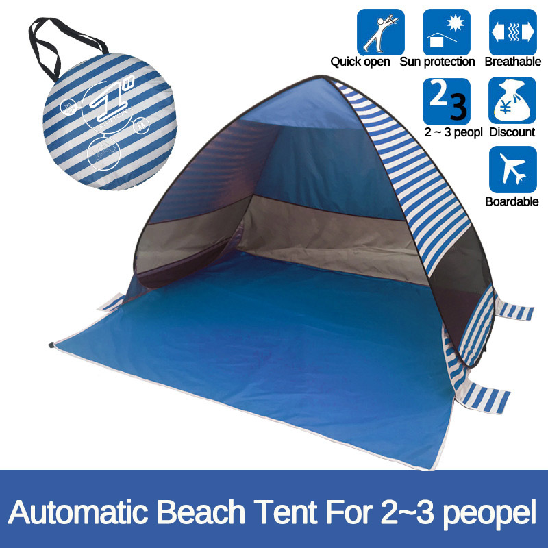 

Tents And Shelters Top Sale Portable Fully Automatic 2 Second Quickly Opening Camping Tent Shelter Beach UV Protection Sunshade Storage Bag