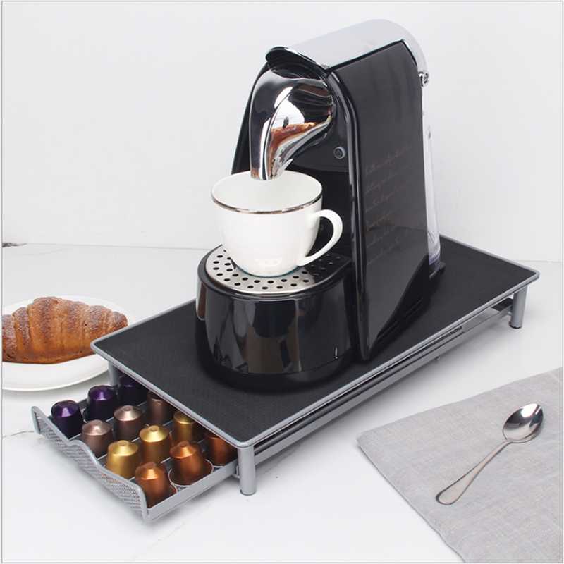 

Modern Iron Anti-noise 40 Nescafe Coffee Box Drawer Type Coffee Rack
