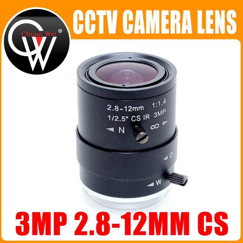

3MP HD 2.8-12mm cctv lens CS Mount Manual Focal IR 1/2.7" .4 for Security IP Camera