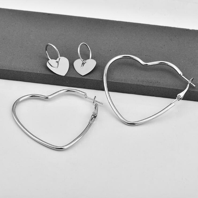 

Double Heart Drop Earrings for Women Geometric Peach Loving Hanging Earrings Female 2020 New Fashion Modern Jewelry