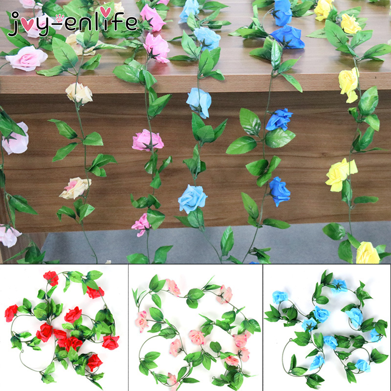 

245cm Fake Lvy Leaf Vine Artificial Flower Rtificial Garland Wedding Party Plant Decoration Home Rose Plant Vine Leaf Decoration Itauw, Brown;gray