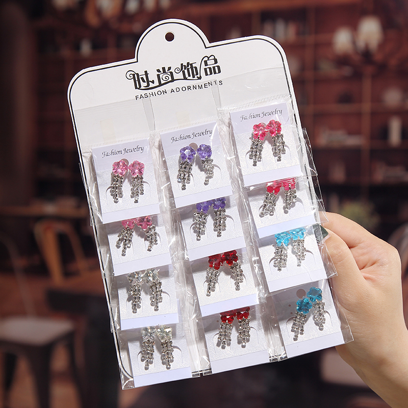 

12 Pair/Set Heart Round Star Crystal Ear clips Earrings Acrylic Cartoon Fruit Drop Earrings non Piercing Child Kids Jewelry Gift