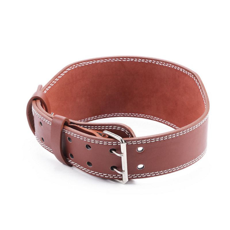 

PU Weight Lifting Belt Protect Waist Gym Fitness Power Lifting Belt Back Support, Brown Size: S
