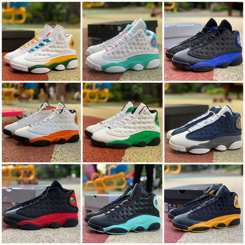 

Men Jumpman 13 13s Basketball Shoes Flint Hyper Royal Lucky Island Aurora Green Playground Chicago Breed Gs Sport Woman Trainers Sneakers, As photo 4